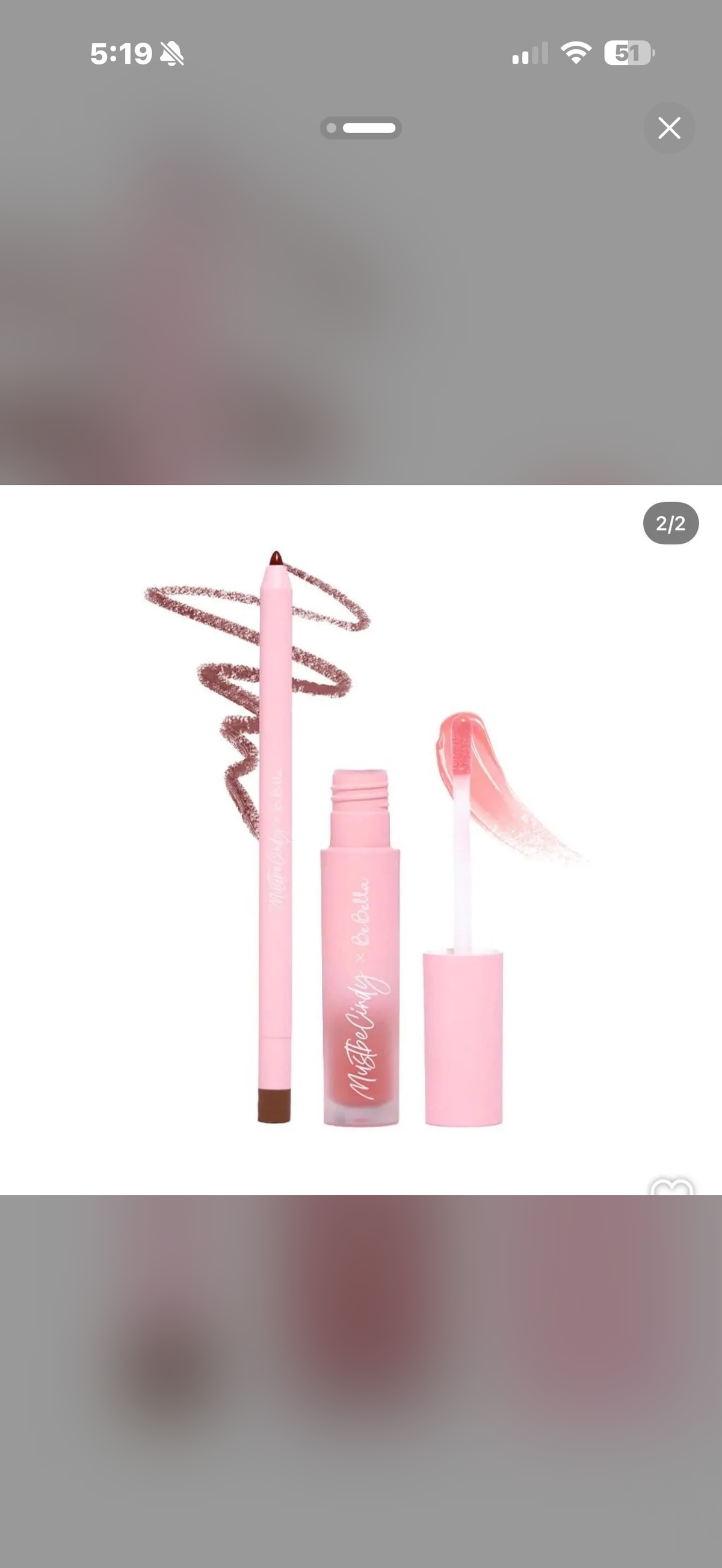 Beauty Creations x Be Bella and Must be Cindy - Not Declining Lip Kit…Msrp-$12