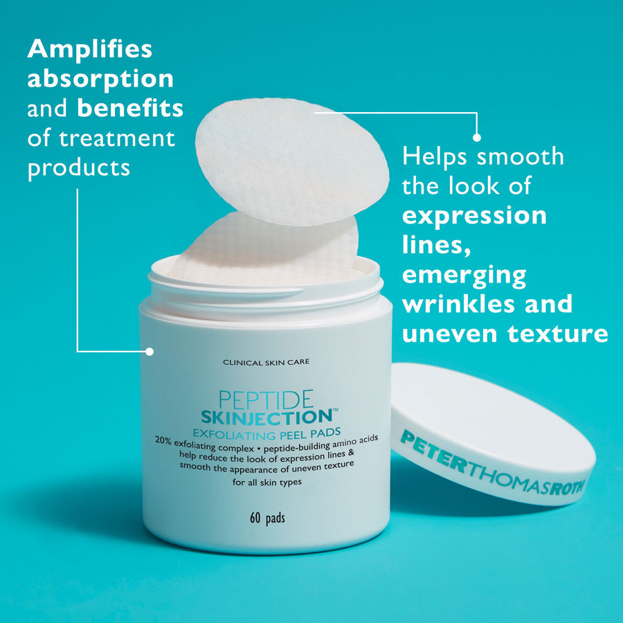 Peter Thomas Roth Peptide Skinjection Exfoliating Peel Pads (60 count) Msrp-$48