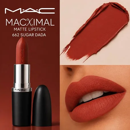 MAC M·A·Cximal Matte Lipstick in Sugar DADA 662…Msrp$25