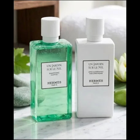 Hermès Un Jardin sur le Nil Hair Shampoo and Conditioner set, both 200ml 6.5oz…Msrp$174